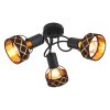 Globo BLANCA Plafondlamp Zwart, 3-lichts