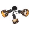 Globo BLANCA Plafondlamp Zwart, 3-lichts