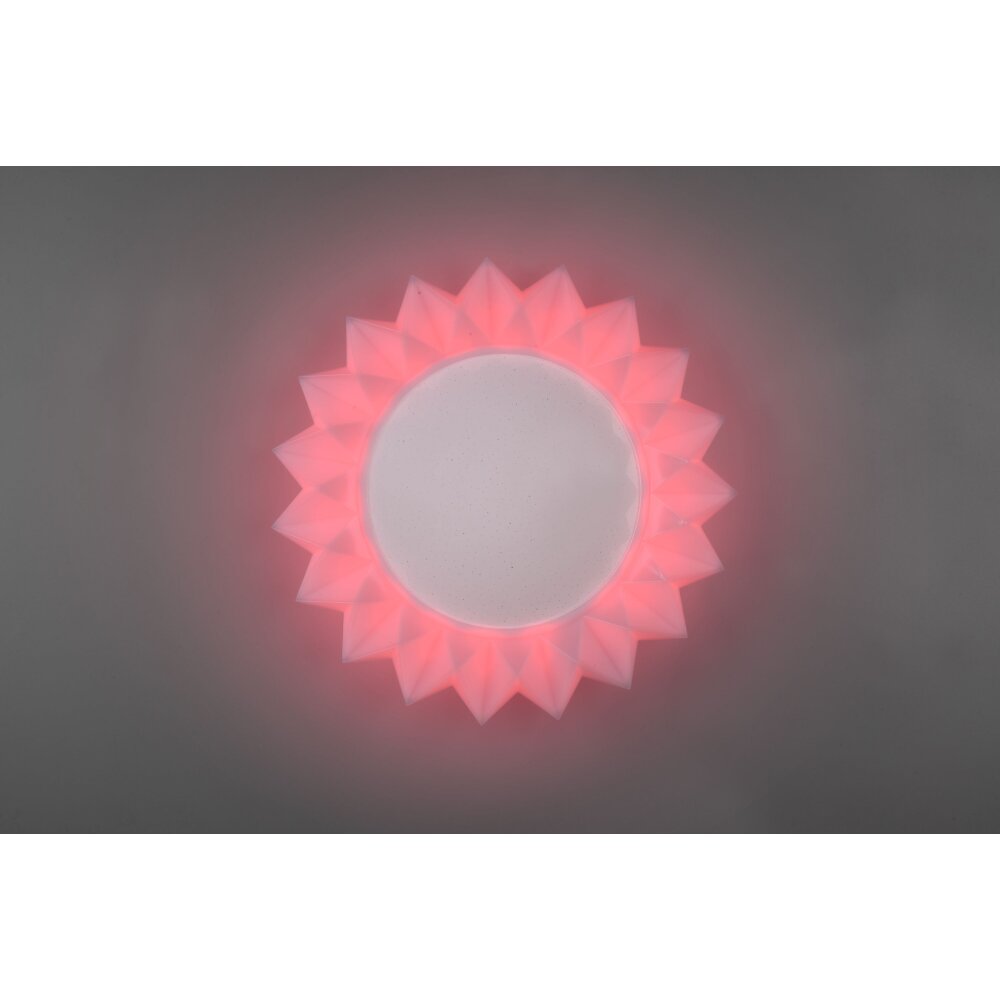 Reality Sunflower Plafondlamp LED Wit, 2-lichts, Afstandsbediening, Kleurwisselaar