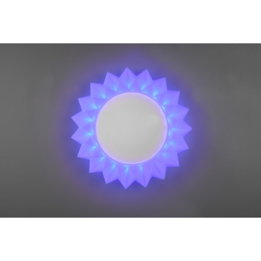 Reality Sunflower Plafondlamp LED Wit, 2-lichts, Afstandsbediening, Kleurwisselaar