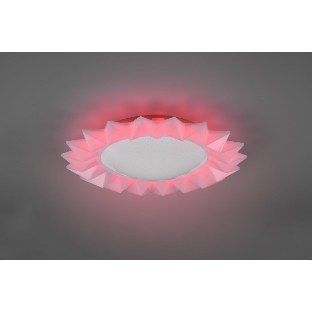 Reality Sunflower Plafondlamp LED Wit, 2-lichts, Afstandsbediening, Kleurwisselaar