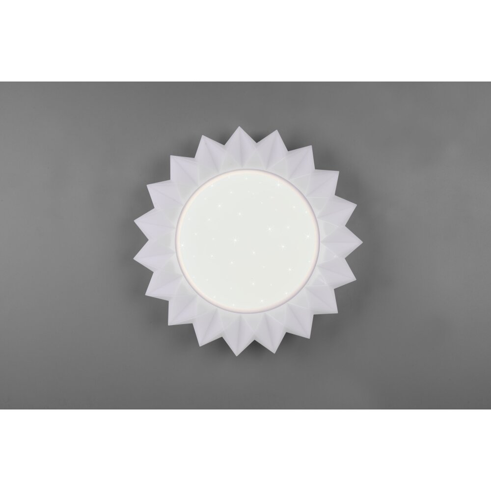 Reality Sunflower Plafondlamp LED Wit, 2-lichts, Afstandsbediening, Kleurwisselaar