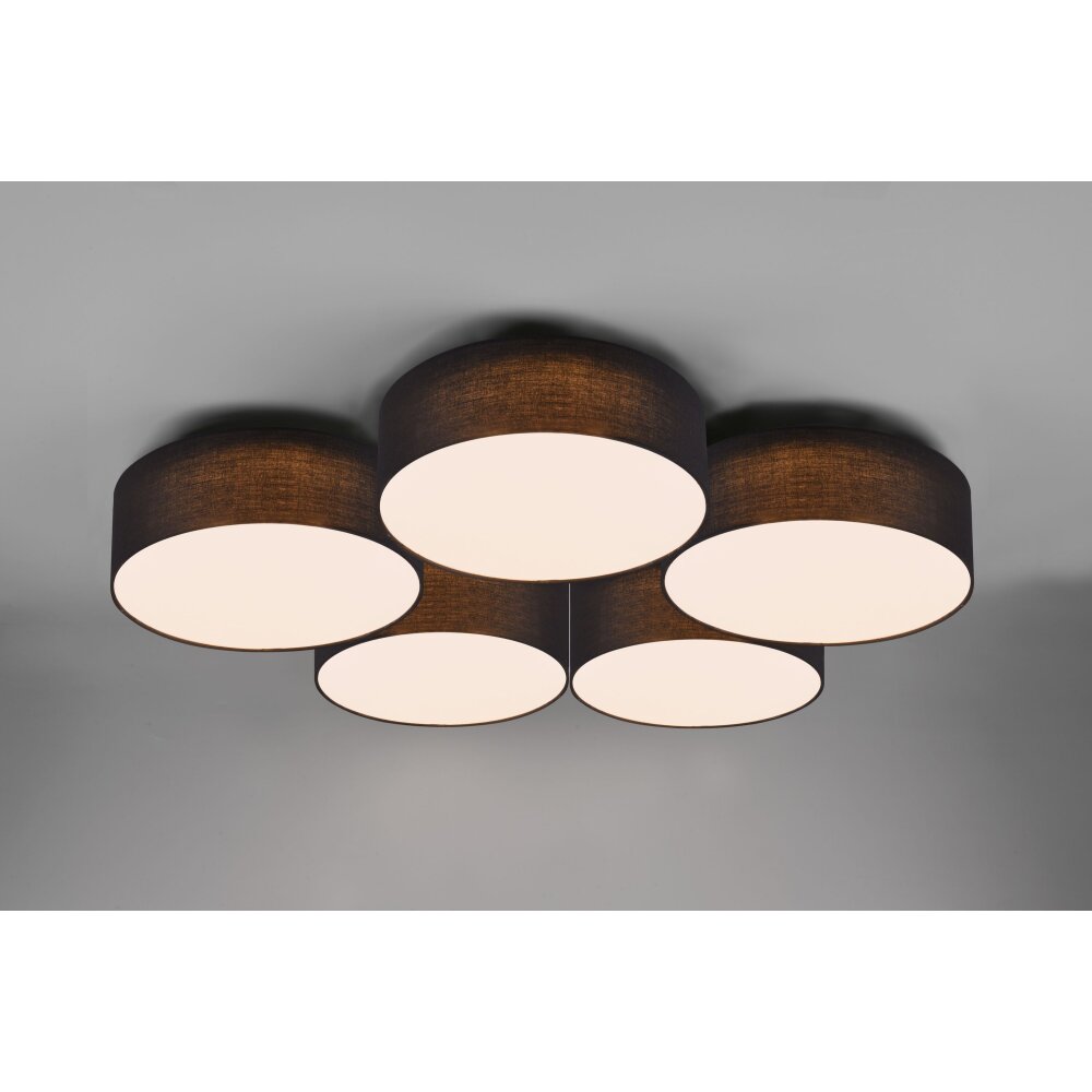 Trio Lugano Plafondlamp LED Zwart, 1-licht main product photo