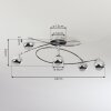 Straumnes Plafondlamp LED Chroom, 5-lichts
