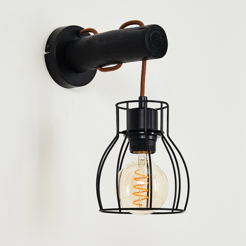 Gondo Muurlamp Zwart, 1-licht
