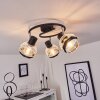 Revsbotn Plafondlamp Chroom, Zwart, 3-lichts