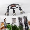 Baripada Plafondlamp Bruin, Zwart, 3-lichts