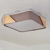 Mjelstad Plafondlamp Bruin, Grijs, Wit, 2-lichts