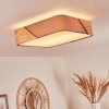 Mjelstad Plafondlamp Bruin, Grijs, Wit, 2-lichts