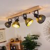 Osina Plafondlamp Bruin, Zwart, 4-lichts