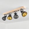 Osina Plafondlamp Bruin, Zwart, 4-lichts