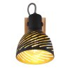 Globo LENNA Muurlamp Hout donker, Zwart, 1-licht