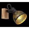 Globo LENNA Muurlamp Hout donker, Zwart, 1-licht