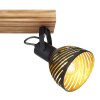 Globo LENNA Plafondlamp Hout donker, Zwart, 2-lichts