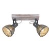 Globo MORI Plafondlamp Bruin, Wit, 2-lichts