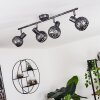 Stavik Plafondlamp Zwart, Zilver, 4-lichts