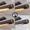 Rodeche Plafondlamp LED Messing, Zwart, 1-licht