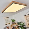 Salmi Plafondpaneel LED houtlook, Zwart, Wit, 1-licht