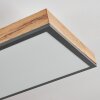Salmi Plafondpaneel LED houtlook, Zwart, Wit, 1-licht