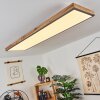 Salmi Plafondpaneel LED houtlook, Zwart, Wit, 1-licht