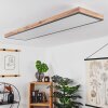 Salmi Plafondpaneel LED houtlook, Zwart, Wit, 1-licht