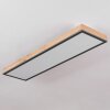 Salmi Plafondpaneel LED houtlook, Zwart, Wit, 1-licht