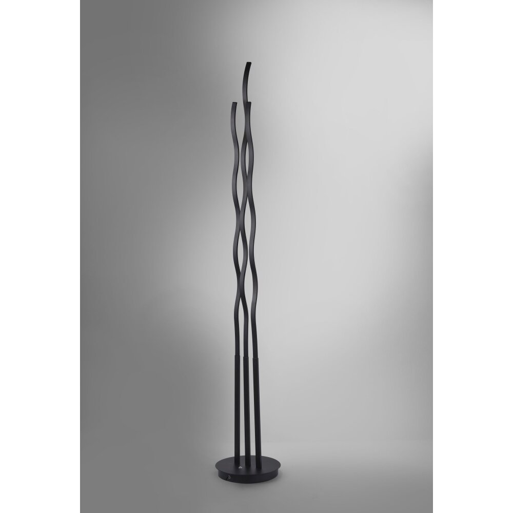 Leuchten-Direkt WAVE Staande lamp LED Zwart, 3-lichts, Afstandsbediening main product photo