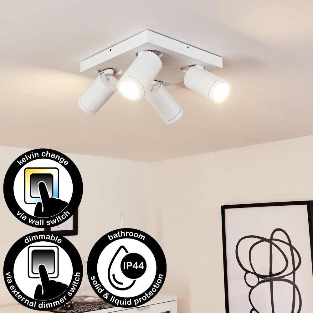Hakamken Plafondlamp Wit, 4-lichts main product photo