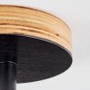 Hakvaag Plafondlamp Hout donker, Zwart, 1-licht