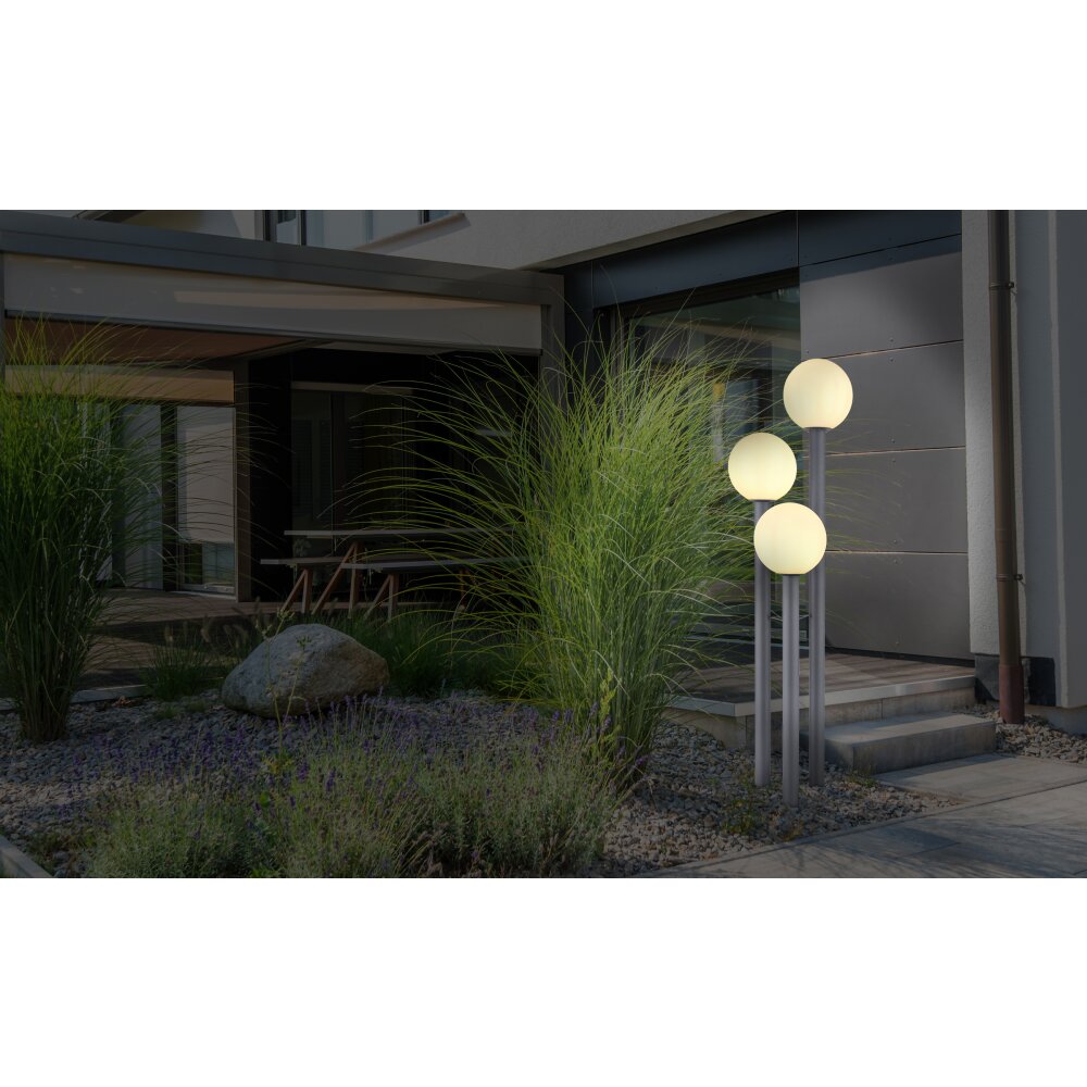 Globo LAURA Padverlichting Antraciet, roestvrij staal, 3-lichts main product photo