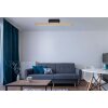 Globo DORO Plafondlamp LED houtlook, Zwart, 1-licht