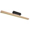 Globo DORO Plafondlamp LED houtlook, Zwart, 1-licht