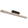Globo DORO Plafondlamp LED houtlook, Zwart, 1-licht