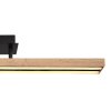Globo DORO Plafondlamp LED houtlook, Zwart, 1-licht