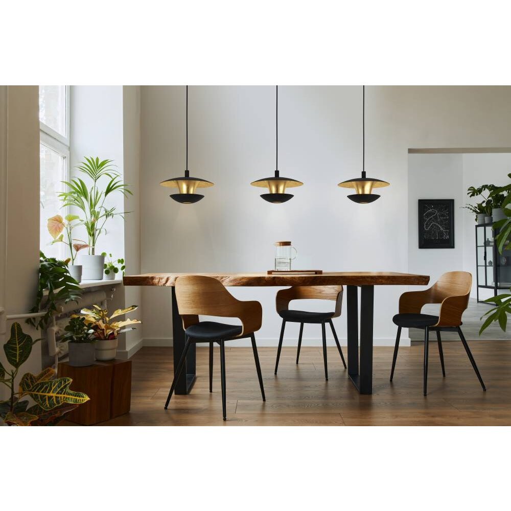 Eglo-Leuchten NUVANO Hanglamp LED Goud, Zwart, 3-lichts main product photo