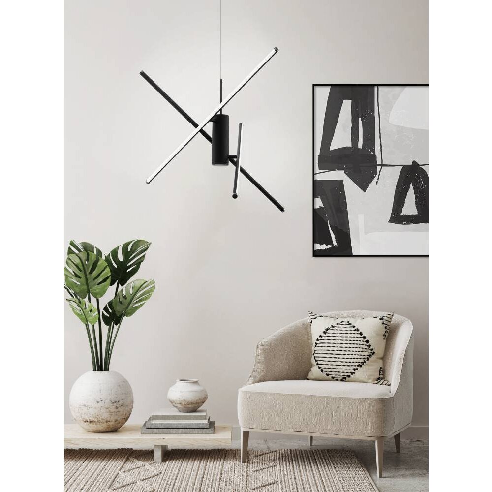 Eglo-Leuchten SALITRE Hanglamp LED Zwart, 1-licht main product photo
