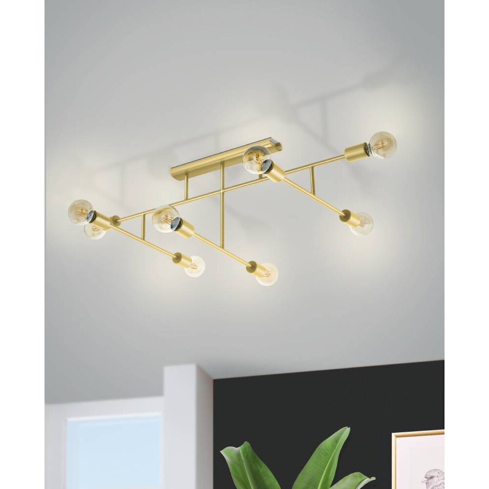 Eglo-Leuchten BELSIANA Plafondlamp Messing, 8-lichts main product photo