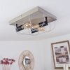 Hodne Plafondlamp Grijs, Natuurlijke kleuren, Zwart, 3-lichts