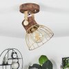 Grunnfjord Plafondlamp Goud, Hout donker, 1-licht