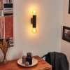 Tulla Muurlamp Zwart, 2-lichts