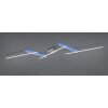 Trio-Leuchten Arvin Plafondlamp LED Nikkel mat, 2-lichts, Afstandsbediening, Kleurwisselaar