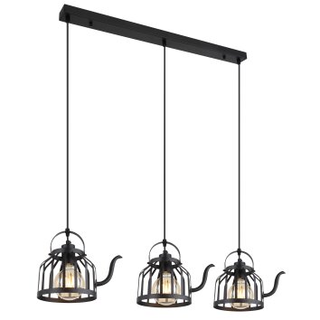 Globo SUSANNA Hanglamp Zwart, 3-lichts