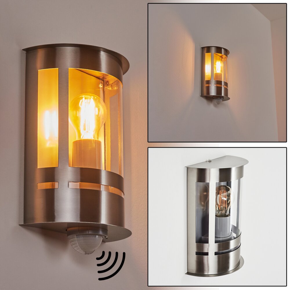 Lauvdal Buiten muurverlichting roestvrij staal, 1-licht, Bewegingsmelder main product photo