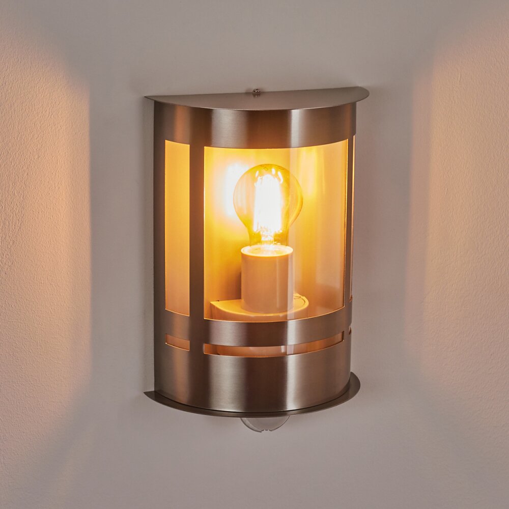 Lauvdal Buiten muurverlichting roestvrij staal, 1-licht, Bewegingsmelder