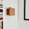 Mosambik Muurlamp LED Bruin, Hout donker, Nikkel mat, 1-licht