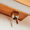 Mosambik Muurlamp LED Bruin, Hout donker, Nikkel mat, 1-licht