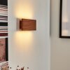 Mosambik Muurlamp LED Bruin, Hout donker, Nikkel mat, 1-licht