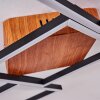 Zocca Plafondlamp LED Bruin, Hout donker, 1-licht