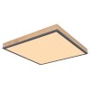 Globo DORO Plafondpaneel LED houtlook, Zwart, 1-licht, Afstandsbediening