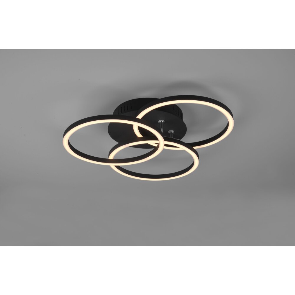 Reality Circle Plafondlamp LED Zwart, 1-licht, Afstandsbediening main product photo